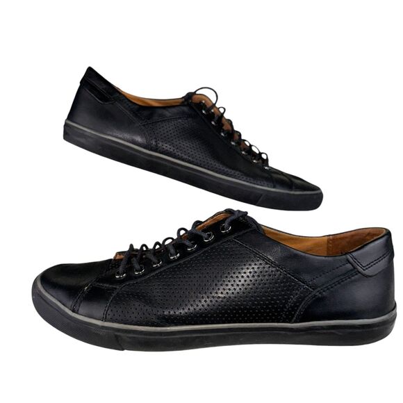 Coach Perkins Men's Casual Sneakers Size 11D Black Lace Up Leather Low Top - Picture 4 of 6
